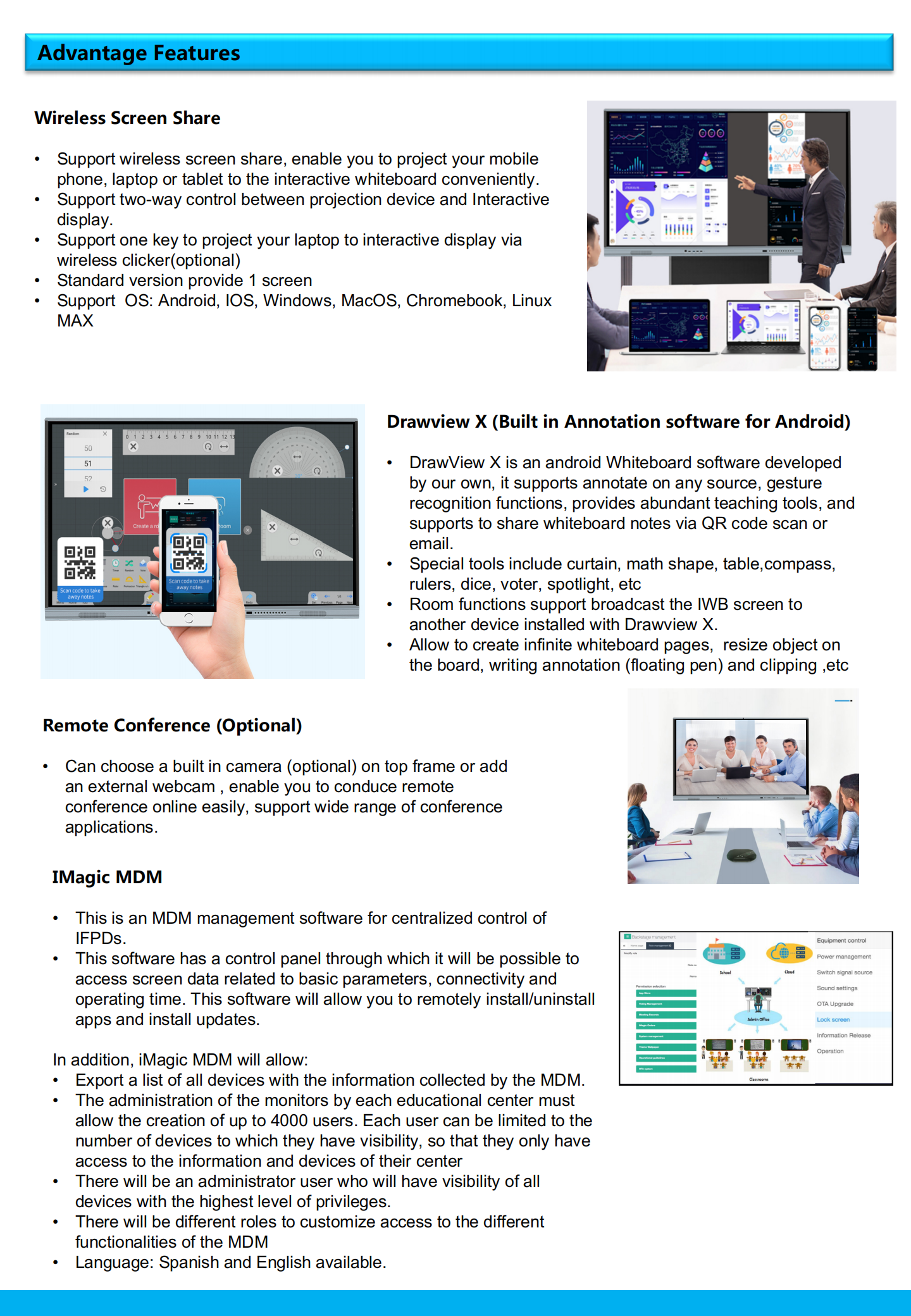 TE-XP Series Interactive Flat Panel Display T985_iBoard 4
