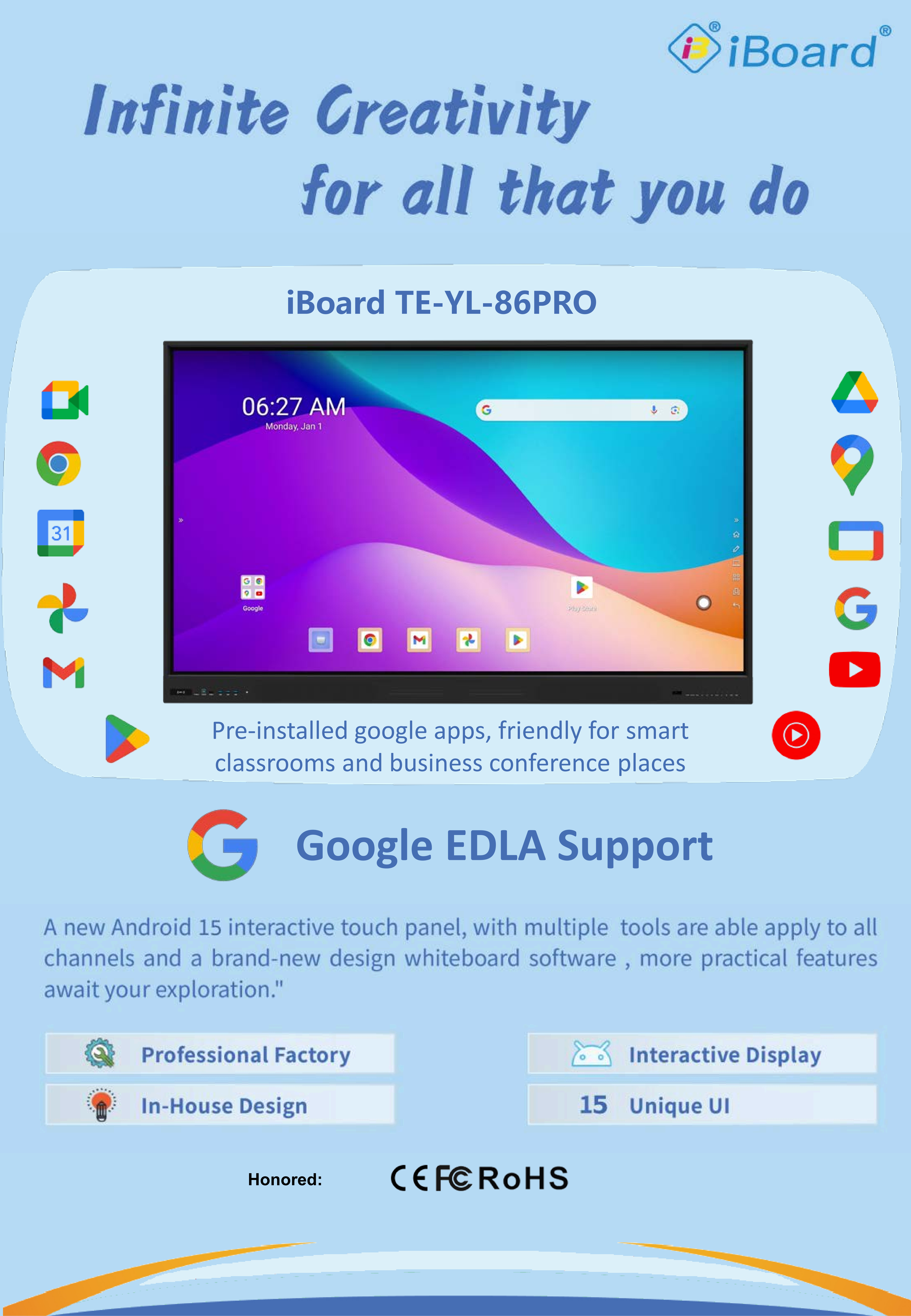 TE-YL-86PRO Interactive Display with i5-12400T OPS 2