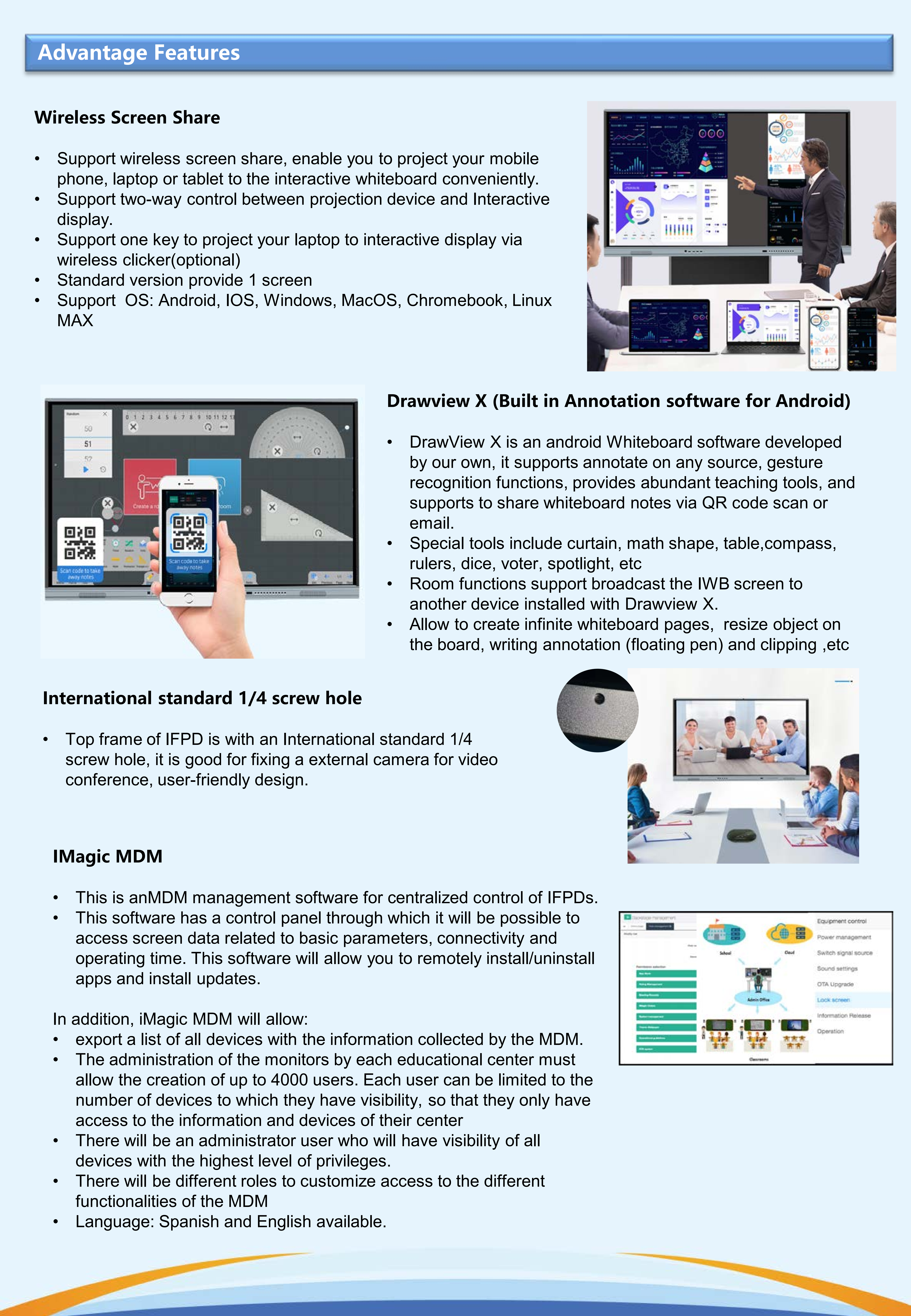 TE-YL-86PRO Interactive Display with i5-12400T OPS 5